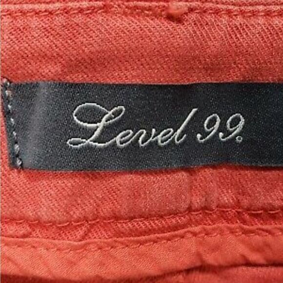 NWT Anthropologie Level 99 Lily Skinny Straight Tencel Jeans Rust - Picture 8 of 8